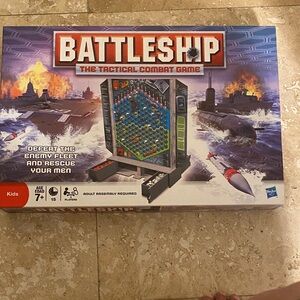 Hasbro Battleship Game with Blue and Gray Board